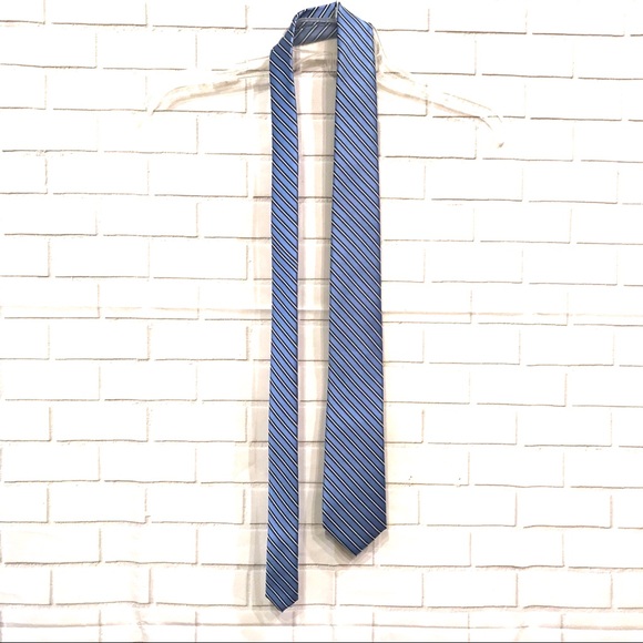 Chaps Blue Striped Tie - Picture 8 of 8